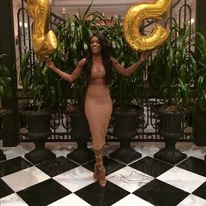 Two Piece Bandage Crop Dress